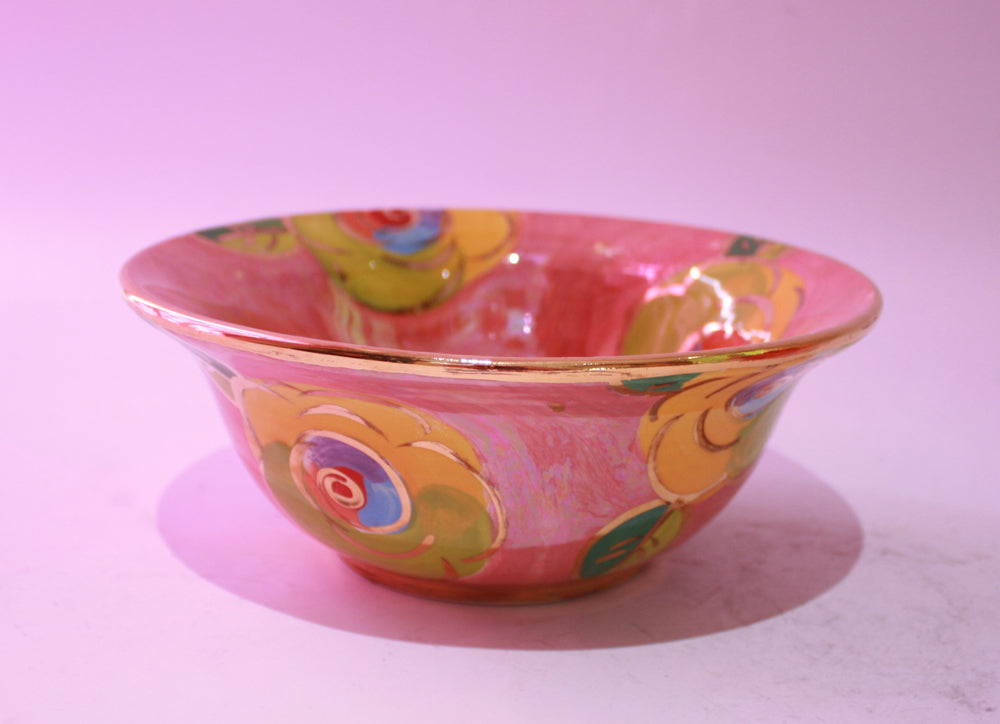 Cereal Bowl Gold New Rose Pink - MaryRoseYoung