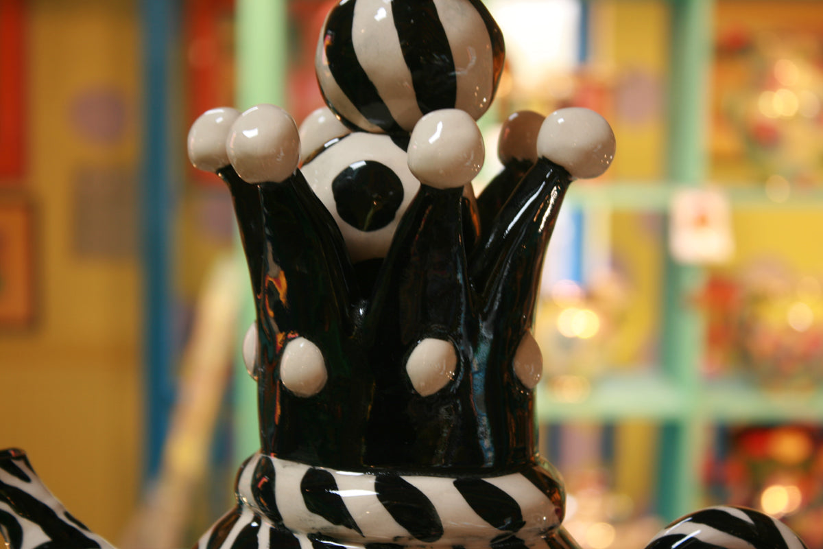 Six Armed Tea Set Chandelier in Leopard and Zebra - MaryRoseYoung