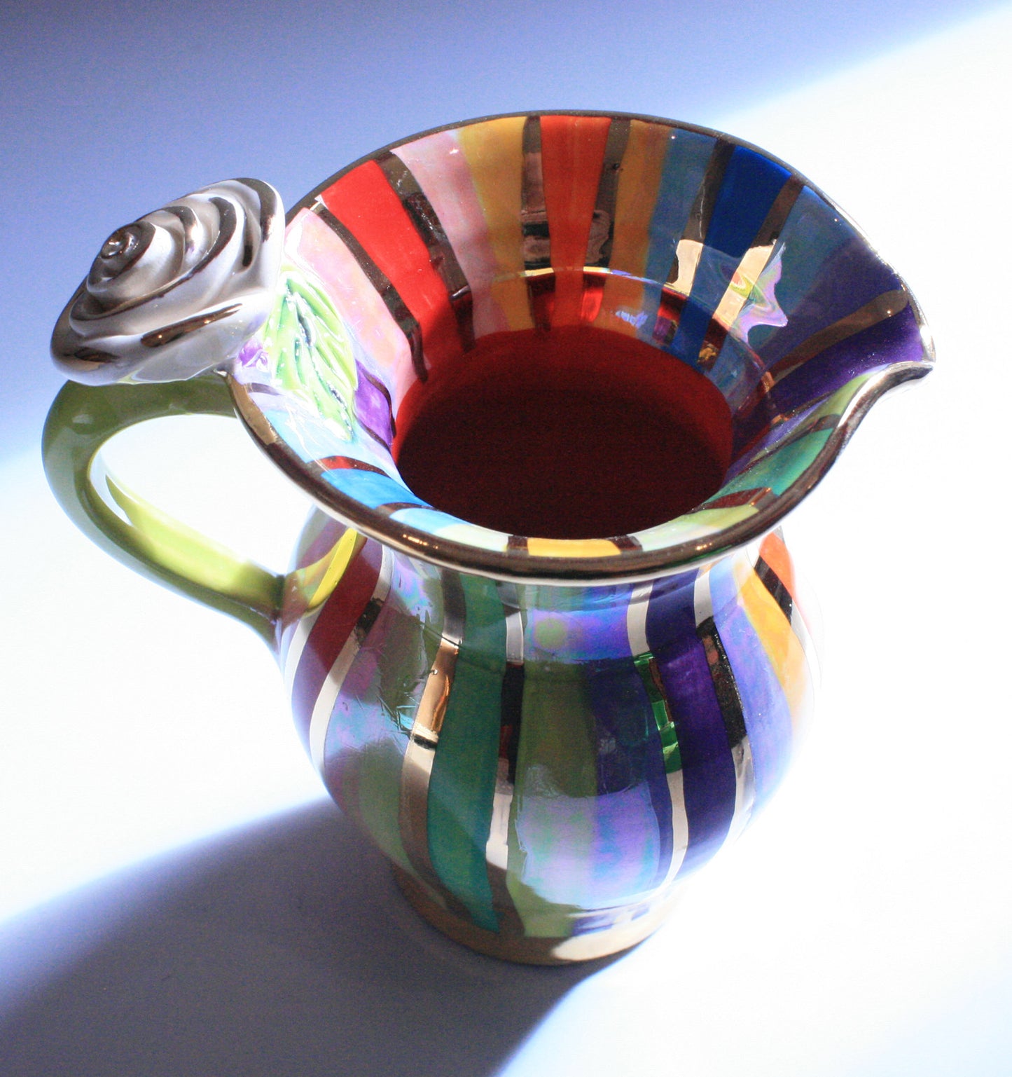 Creamer Jug Lustred Stripe - MaryRoseYoung