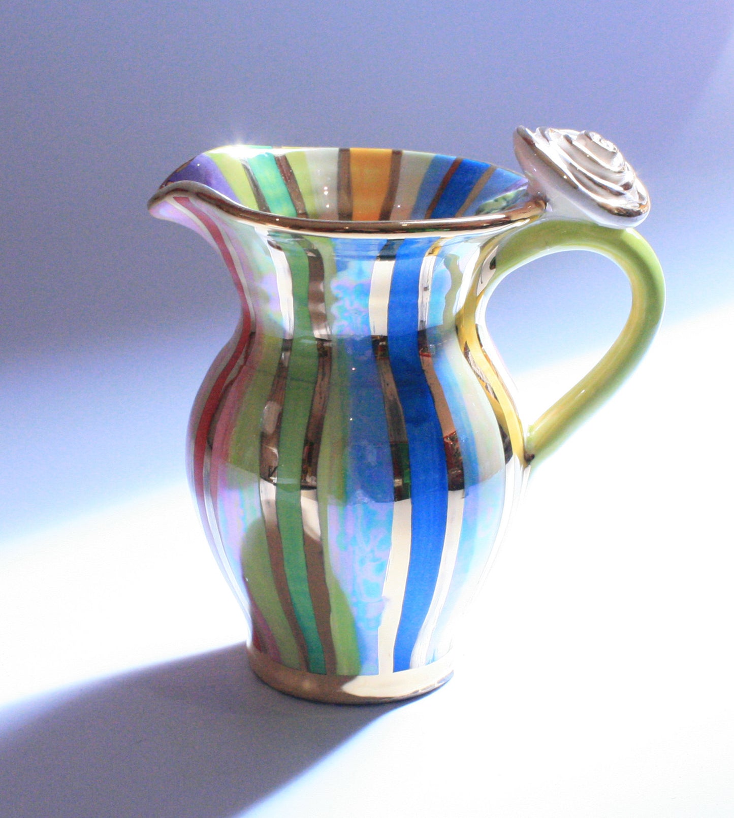 Creamer Jug Lustred Stripe - MaryRoseYoung