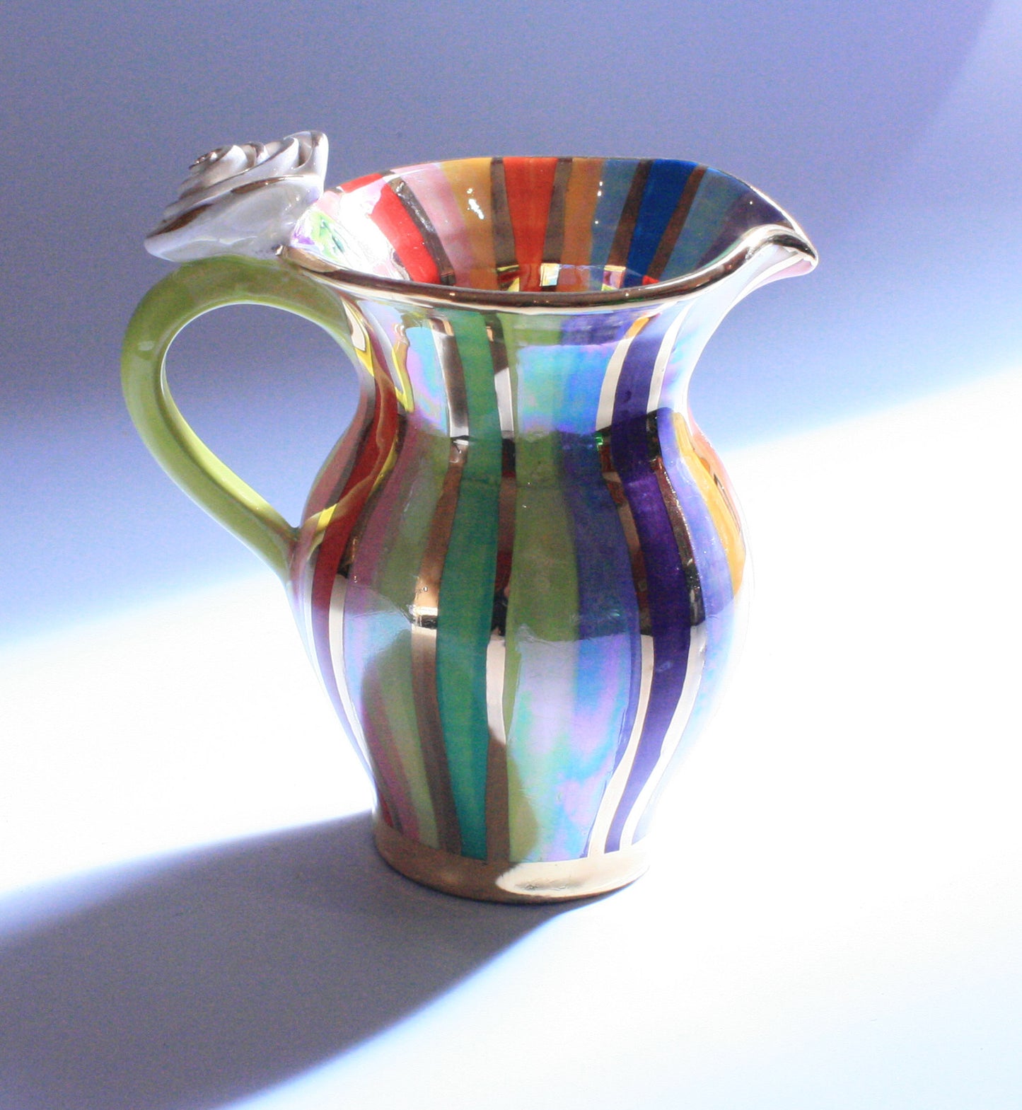Creamer Jug Lustred Stripe - MaryRoseYoung