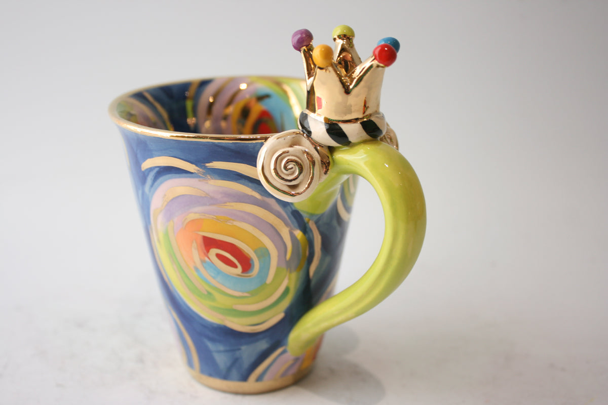 Crown Handled Mug Swirls - MaryRoseYoung