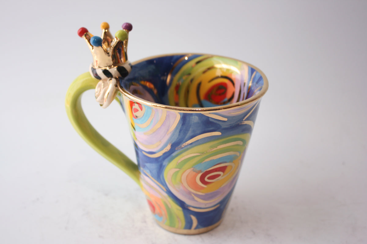 Crown Handled Mug Swirls - MaryRoseYoung