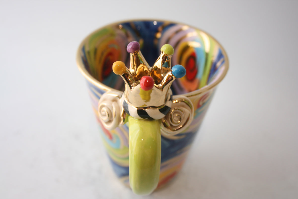 Crown Handled Mug Swirls - MaryRoseYoung