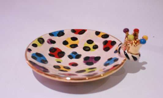 Crown Saucer Rainbow Leopard - MaryRoseYoung