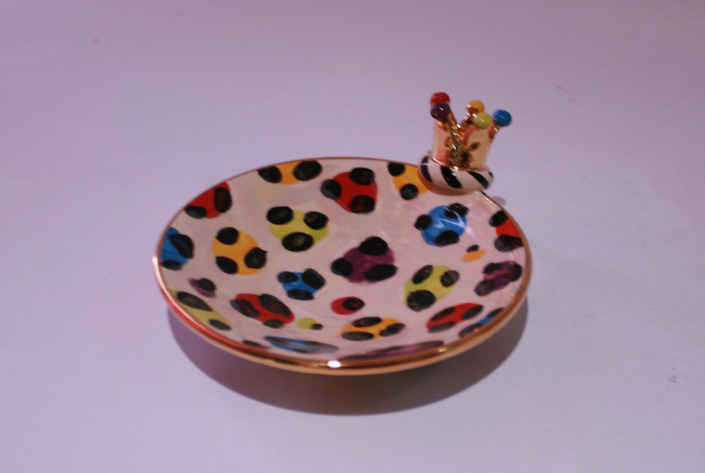 Crown Saucer Rainbow Leopard - MaryRoseYoung
