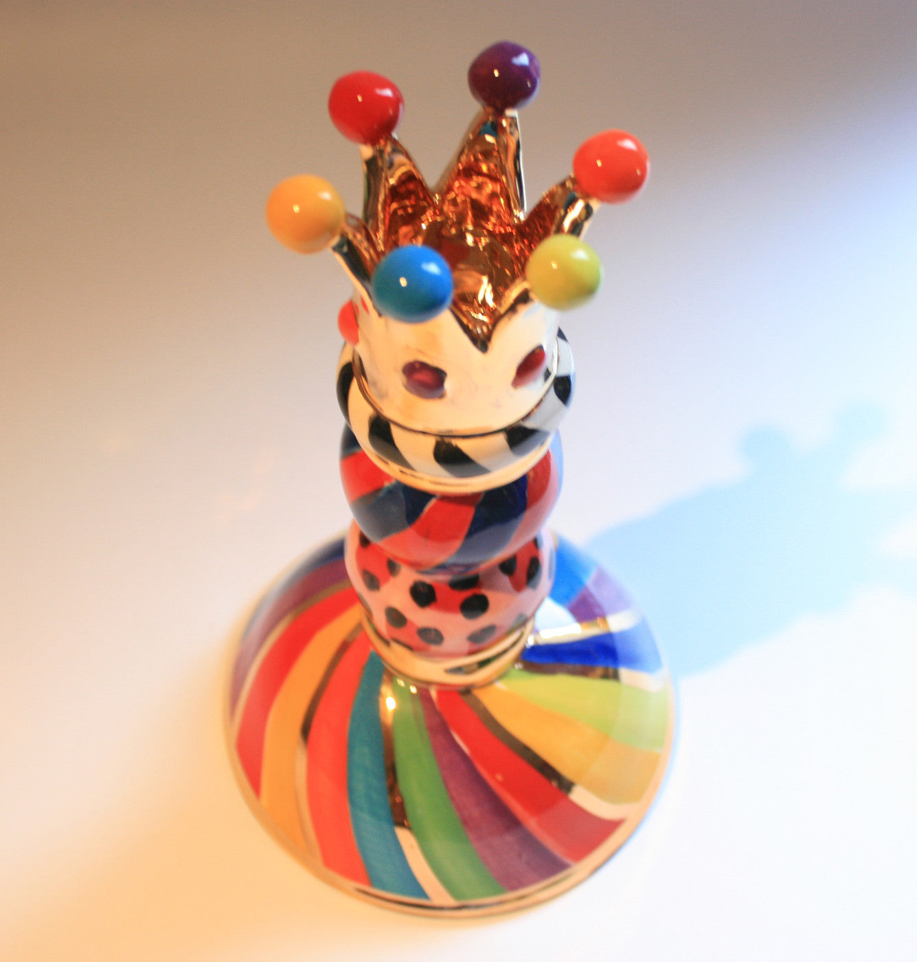 Short Crown Beaded Candlestick - MaryRoseYoung