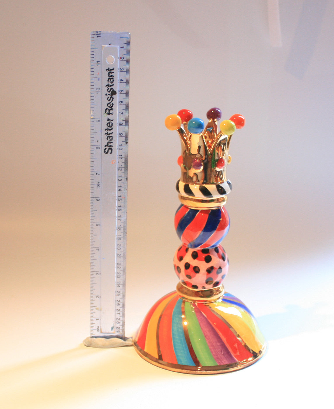 Short Crown Beaded Candlestick - MaryRoseYoung