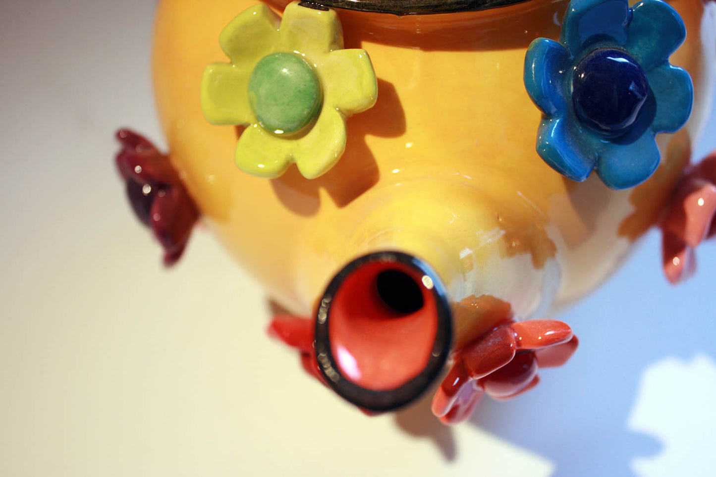 Daisy Studded Teapot Yellow - MaryRoseYoung