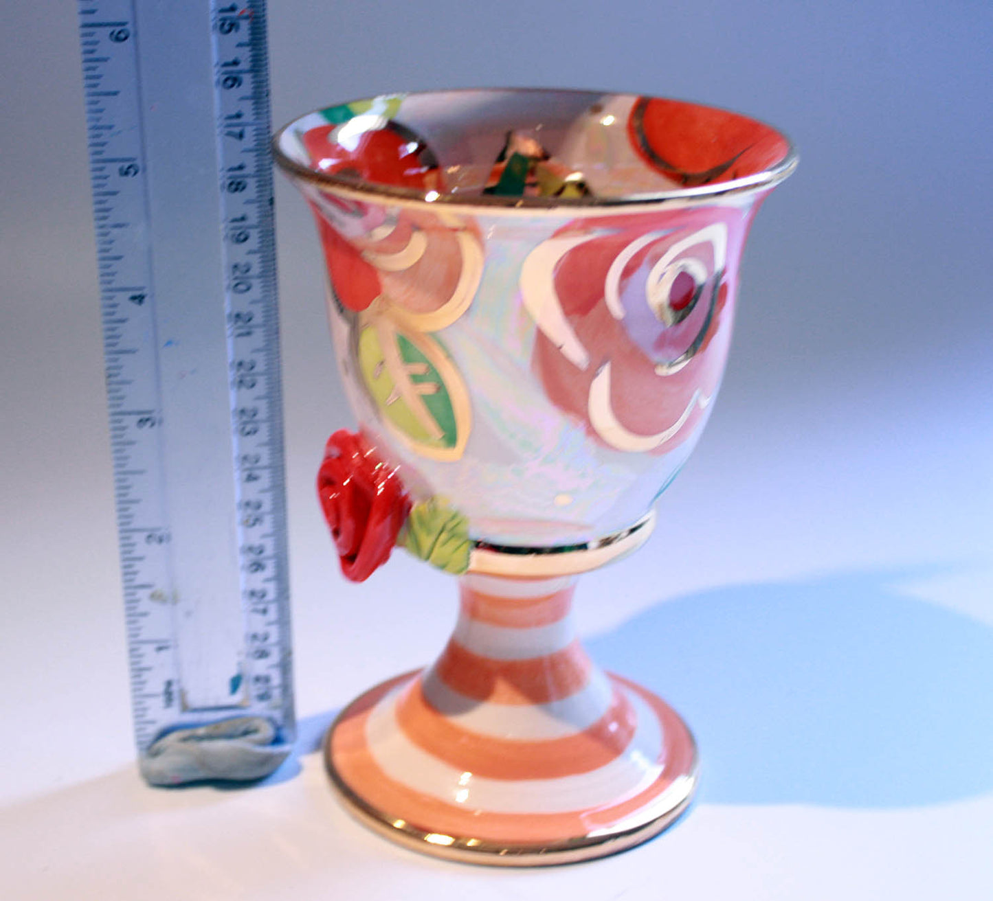 Goblet "Pale Roses Peach" - MaryRoseYoung