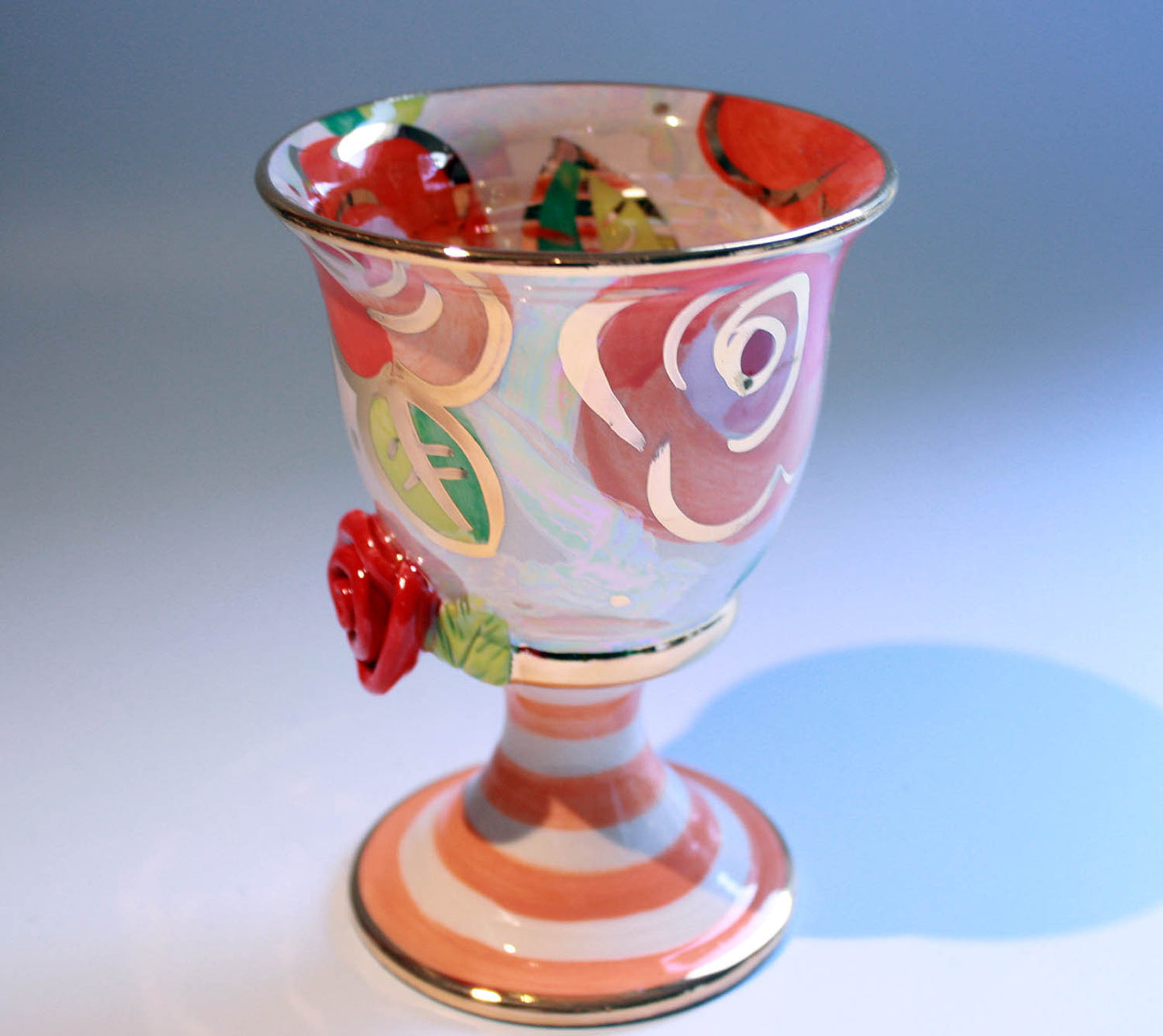 Goblet "Pale Roses Peach" - MaryRoseYoung