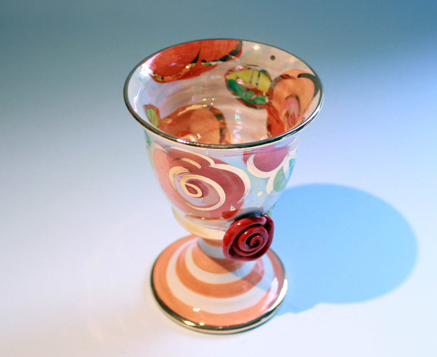 Goblet "Pale Roses Peach" - MaryRoseYoung