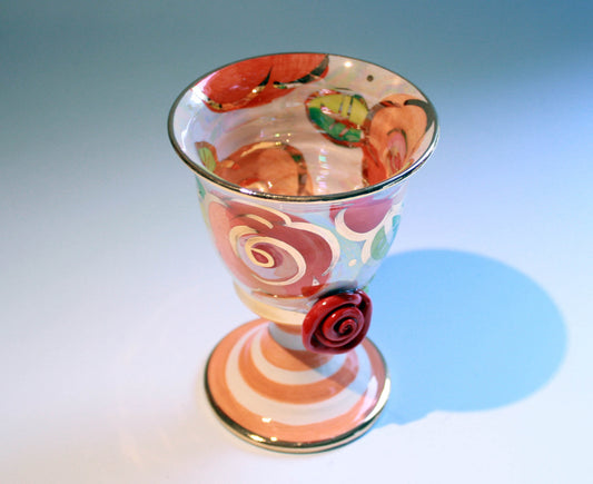 Goblet "Pale Roses Peach" - MaryRoseYoung