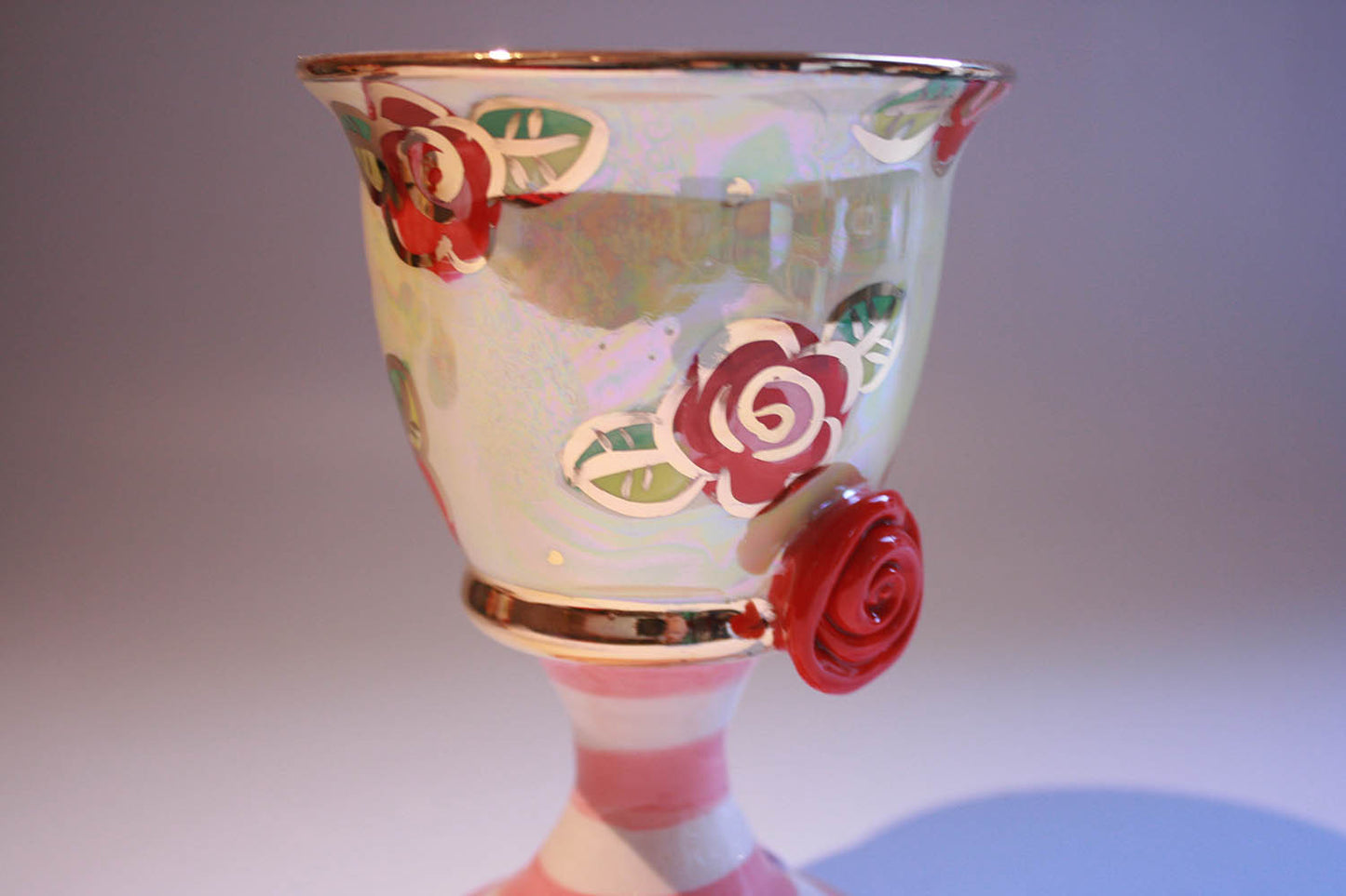 Goblet "Red Rosebud" - MaryRoseYoung