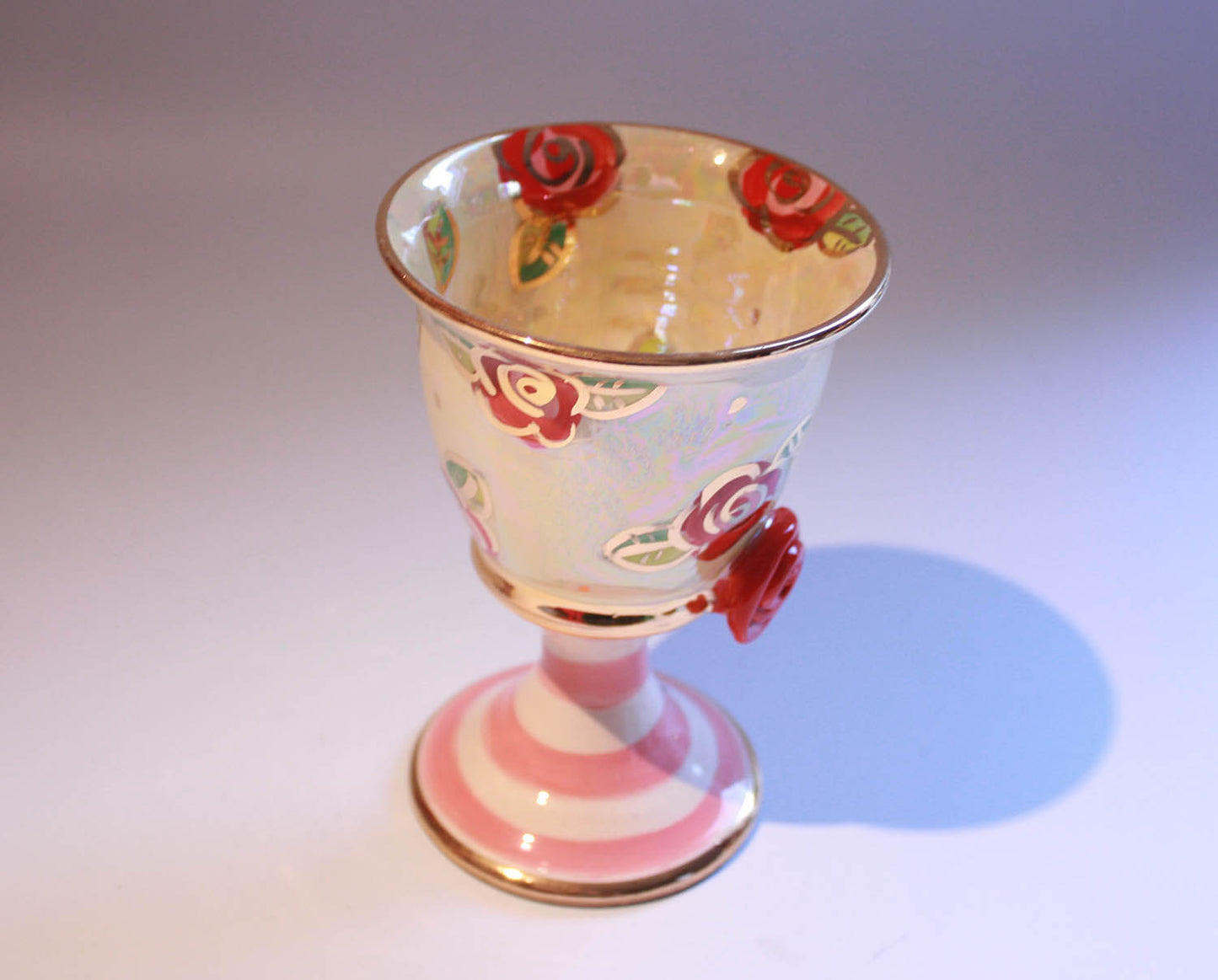 Goblet "Red Rosebud" - MaryRoseYoung