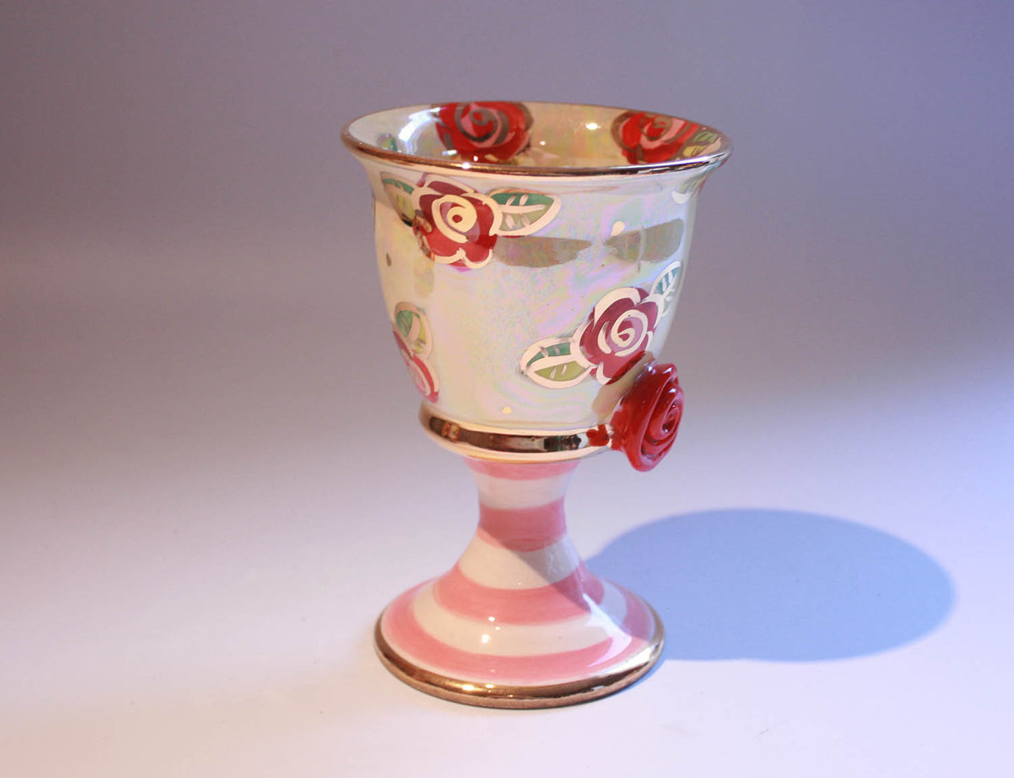 Goblet "Red Rosebud" - MaryRoseYoung