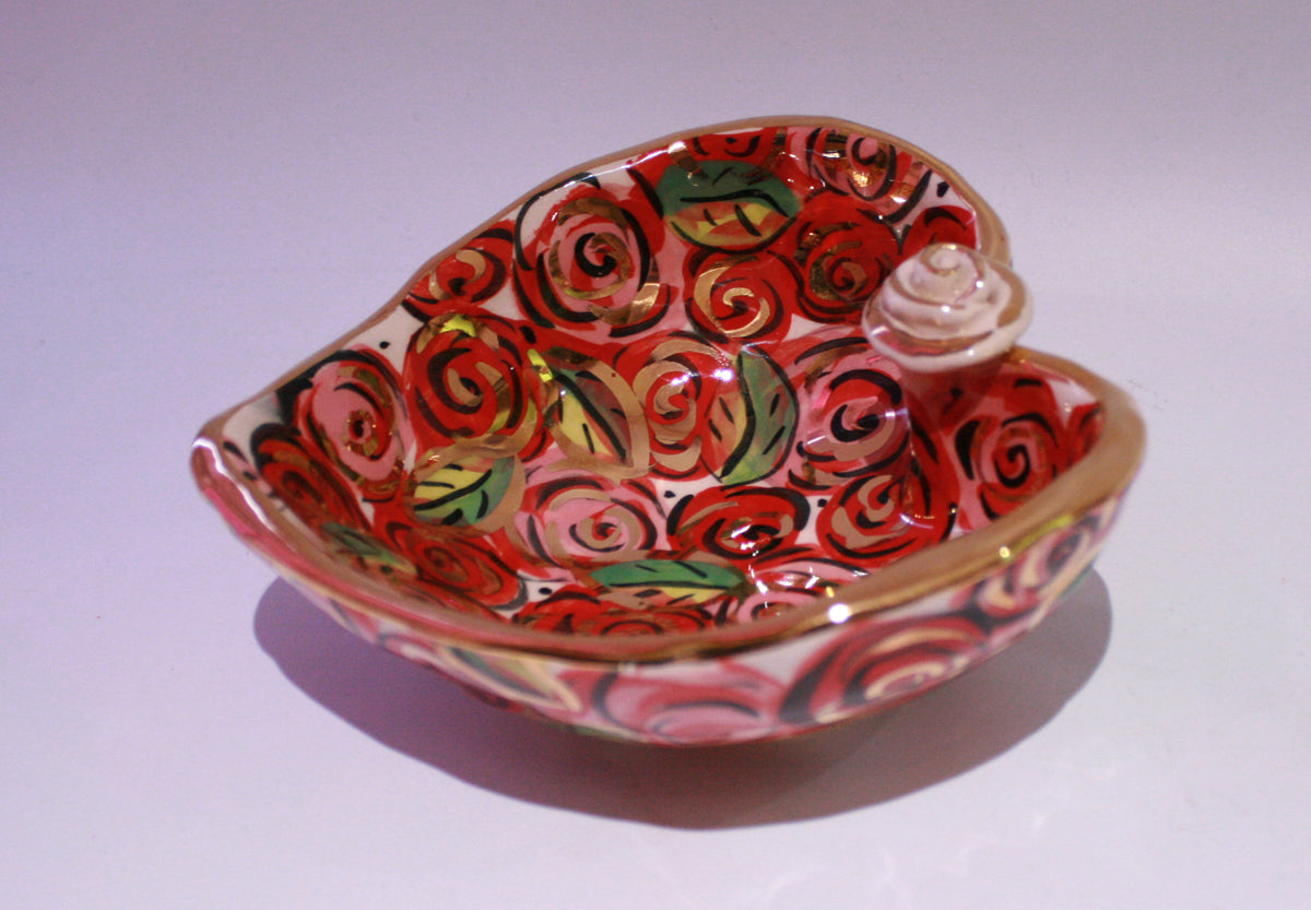 Heart Shaped Bowl in Rosebush - MaryRoseYoung