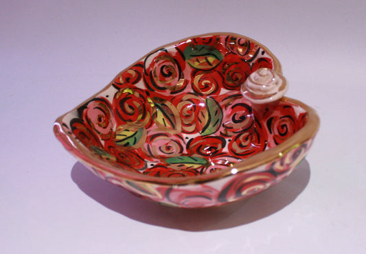 Heart Shaped Bowl in Rosebush - MaryRoseYoung