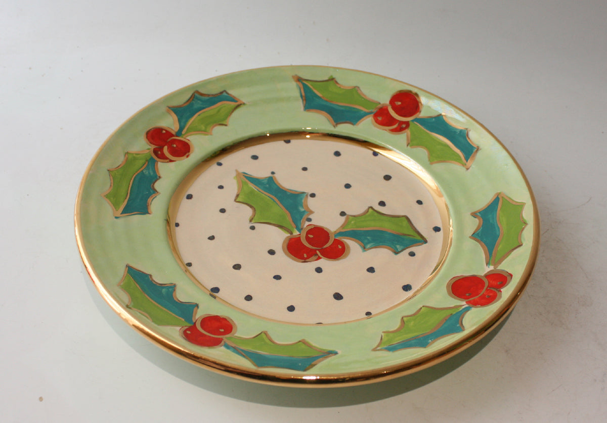 Dinner Plate in Holly Green