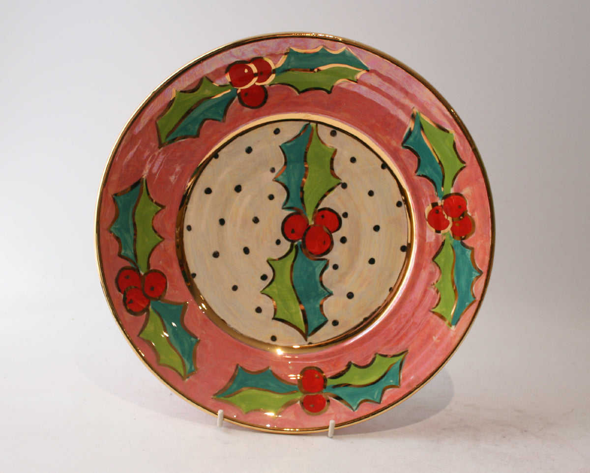 Dinner Plate in Holly Pink