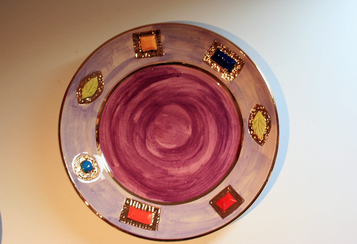 Jewelled Dinner Plate Lilac - MaryRoseYoung