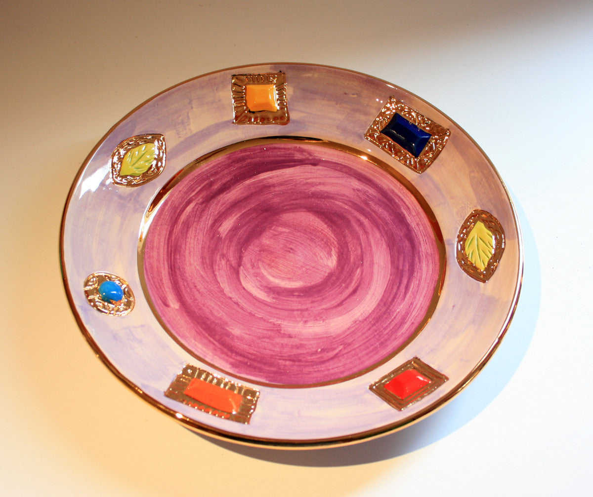 Jewelled Dinner Plate Lilac - MaryRoseYoung