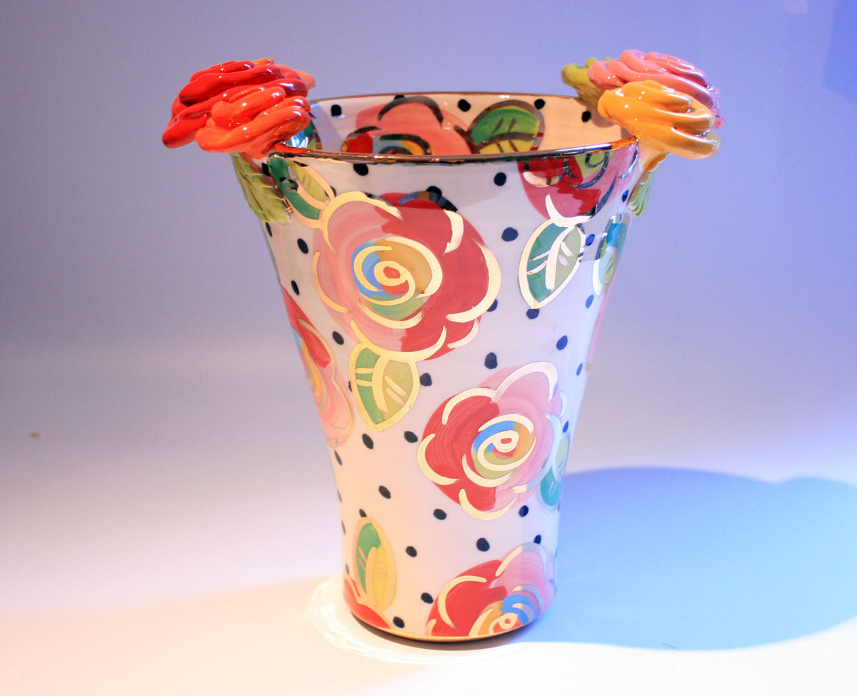 Medium Flared Rose Edged Vase - MaryRoseYoung