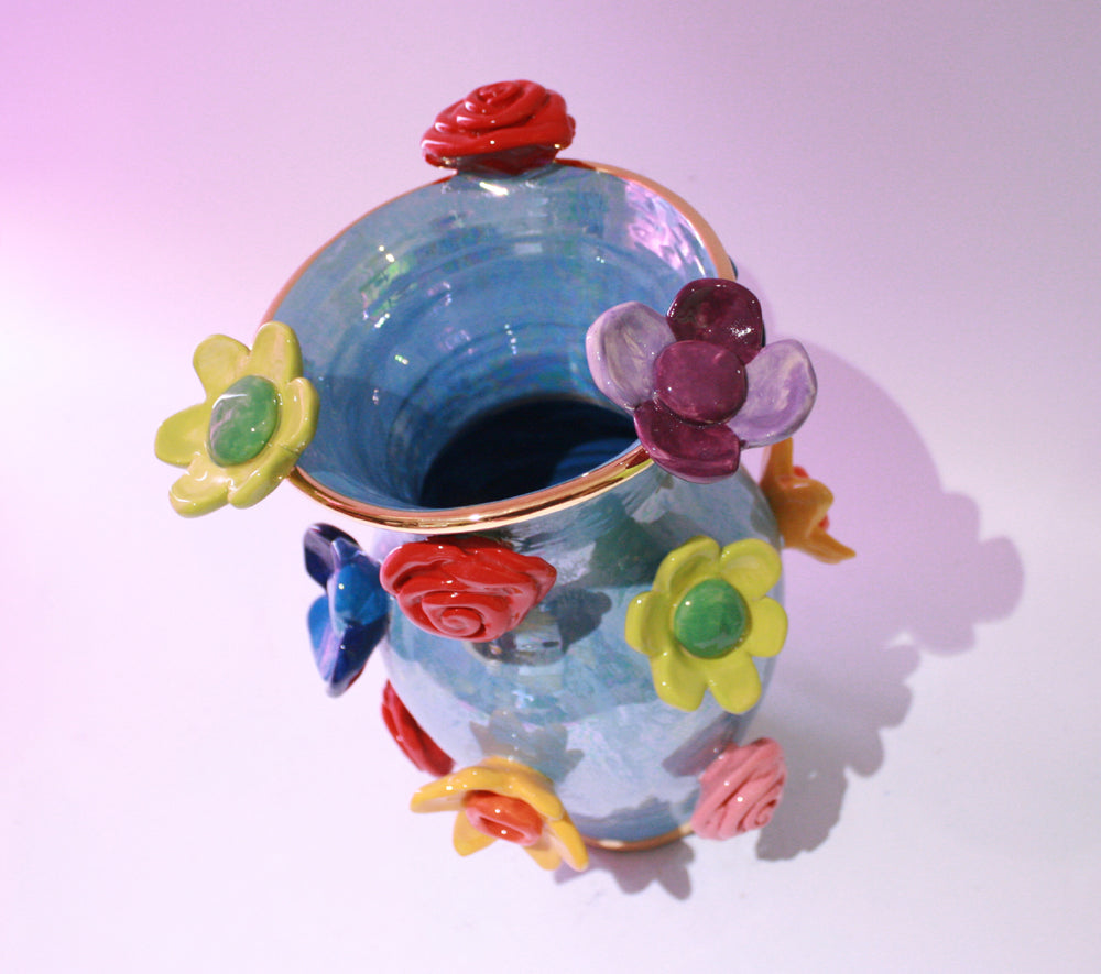Large Multiflower Studded Vase - MaryRoseYoung