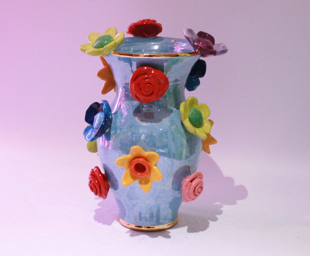 Large Multiflower Studded Vase - MaryRoseYoung