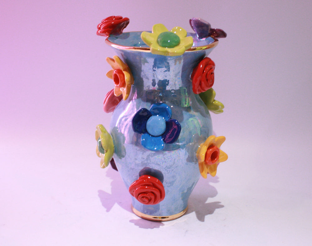 Large Multiflower Studded Vase - MaryRoseYoung
