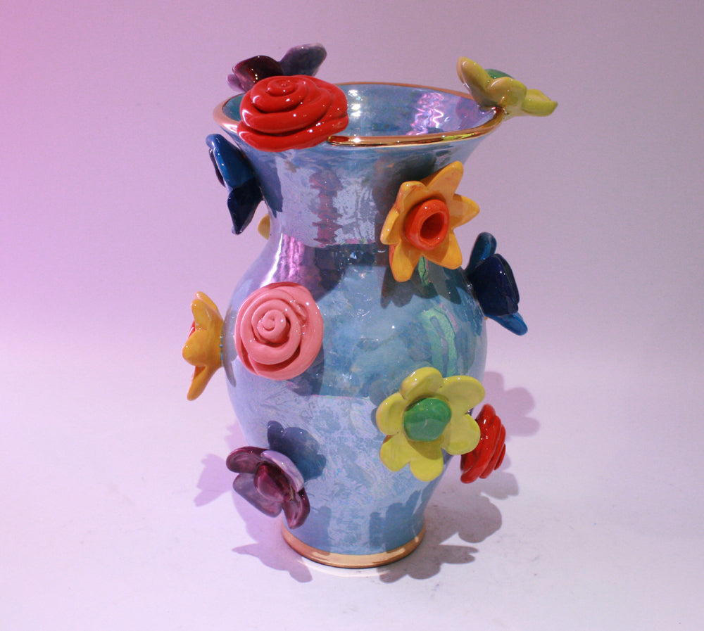 Large Multiflower Studded Vase - MaryRoseYoung