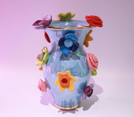 Large Multiflower Studded Vase - MaryRoseYoung