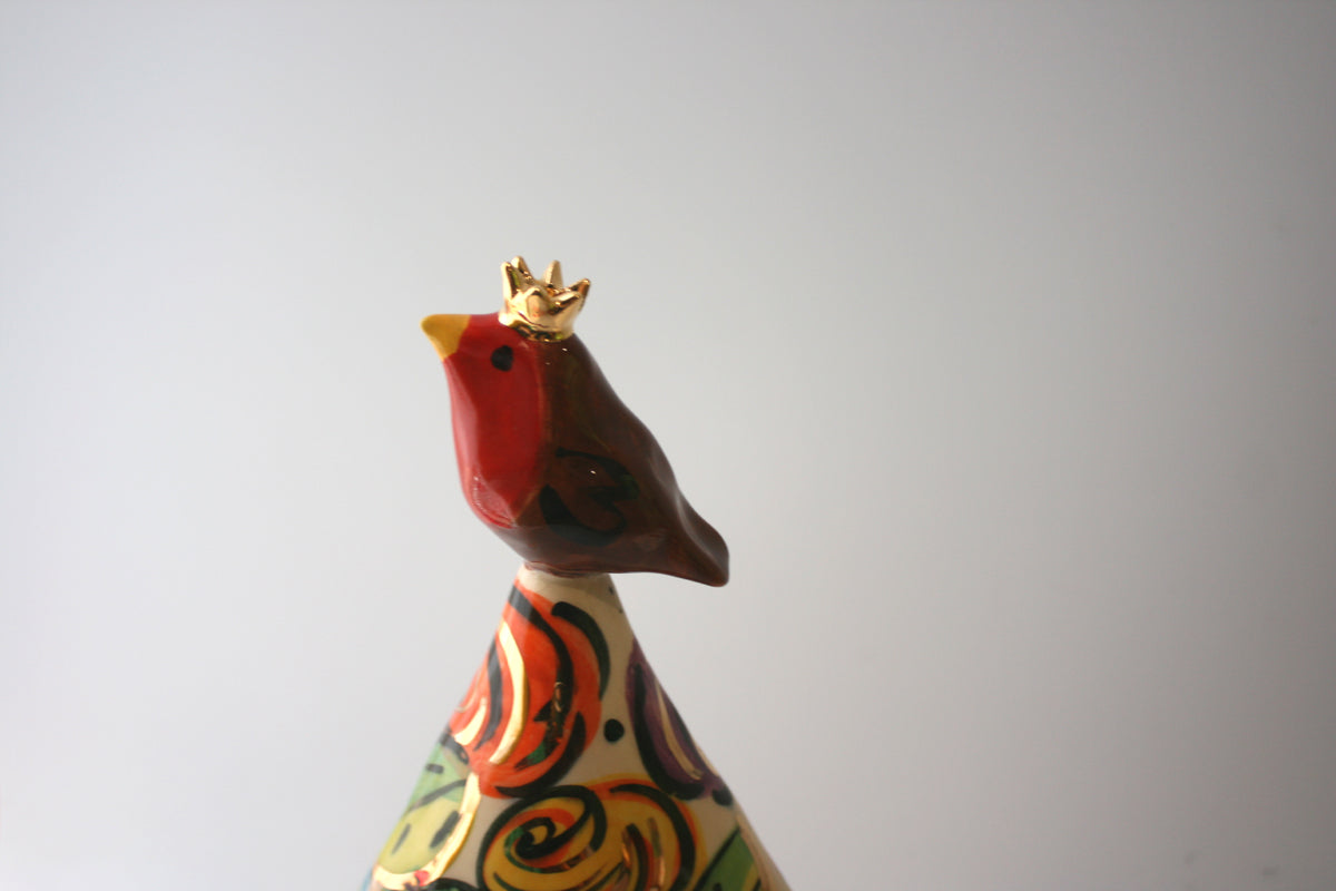Medium Christmas Tree with Robin - MaryRoseYoung