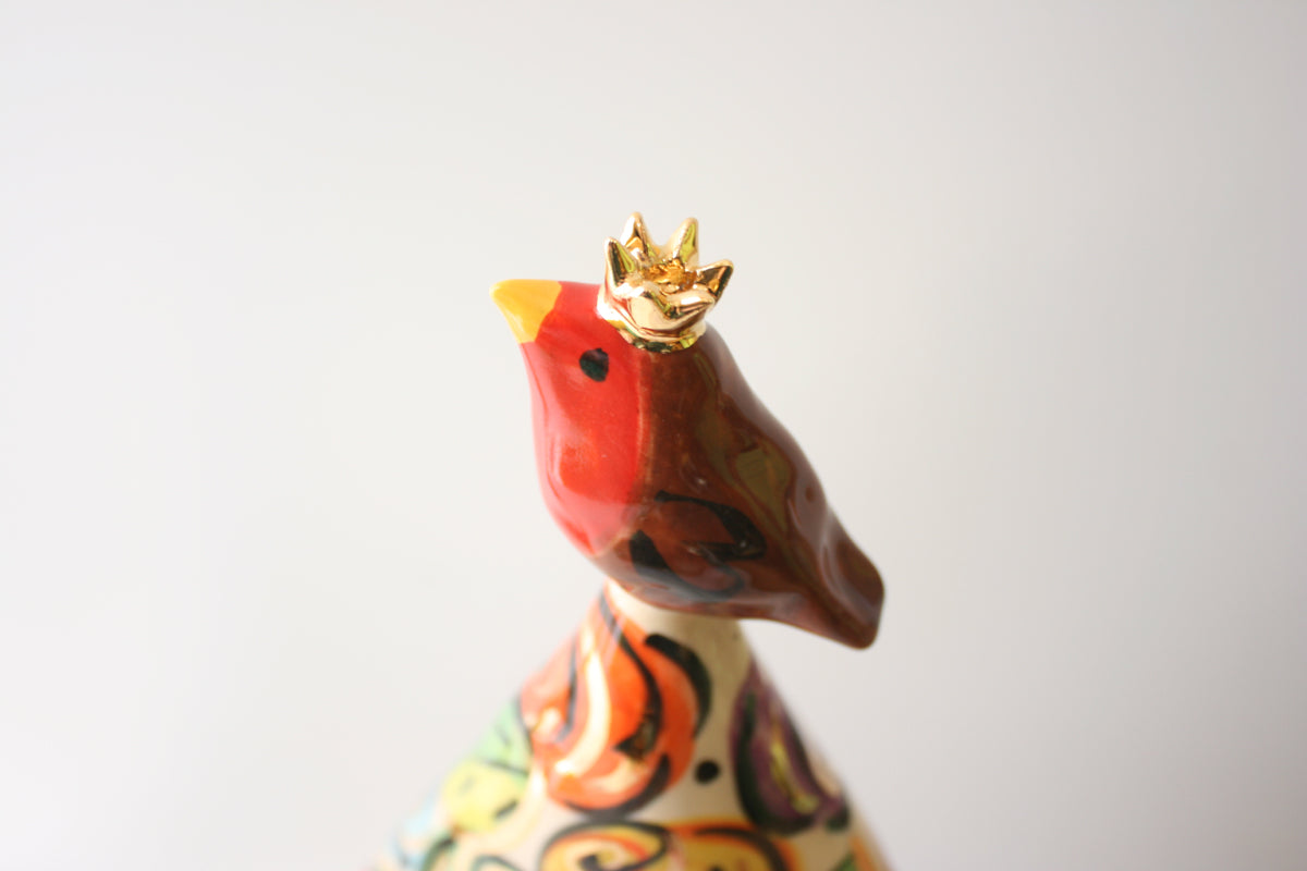 Medium Christmas Tree with Robin - MaryRoseYoung