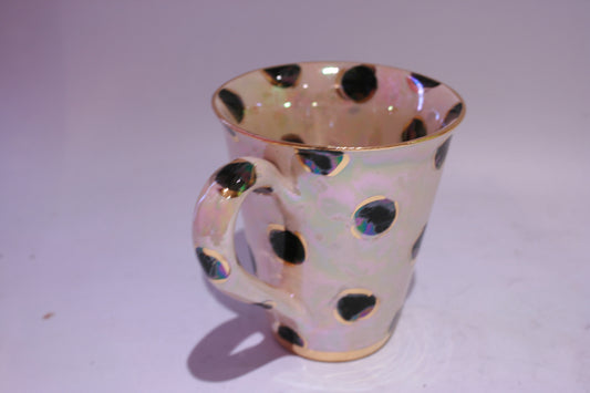 New Shape Large Mug Black Dot - MaryRoseYoung