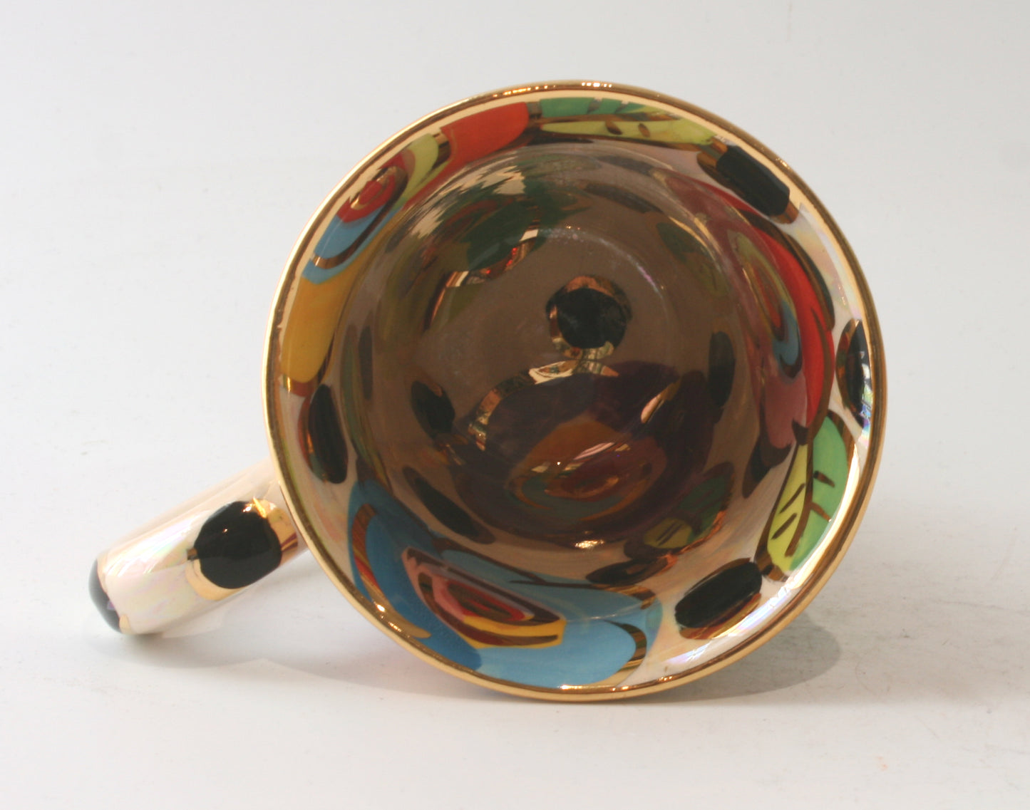 Large Mug Gold New Rose Black Dot - MaryRoseYoung