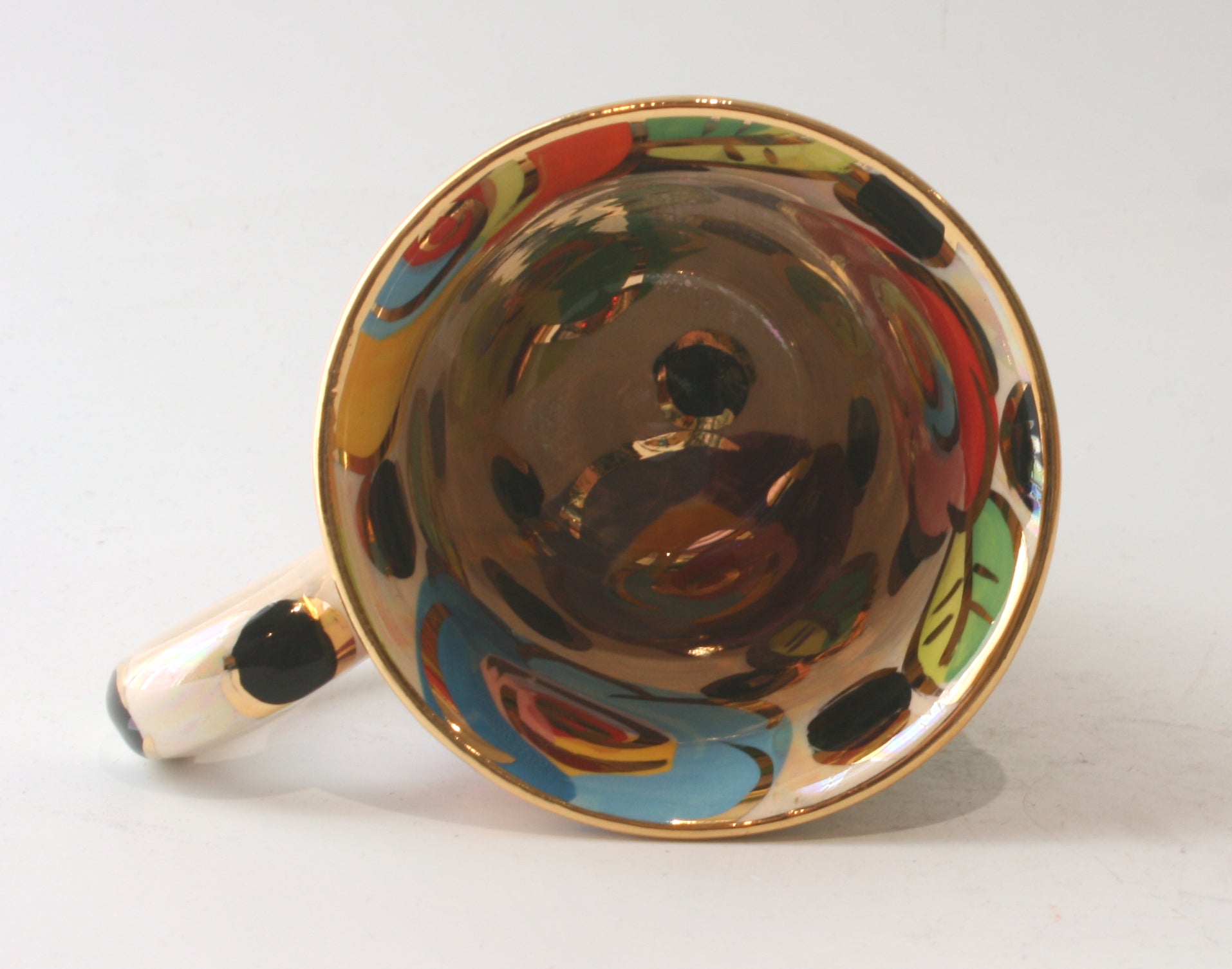 Large Mug Gold New Rose Black Dot - MaryRoseYoung