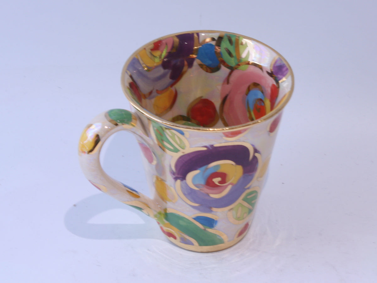 Large Mug Gold New Rose Coloured Dot - MaryRoseYoung
