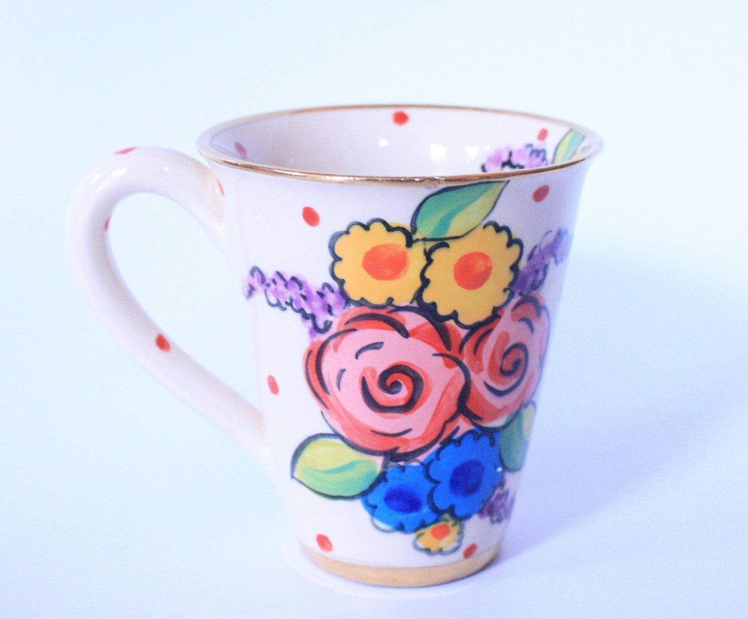 Large Mug Vintage Foral - MaryRoseYoung