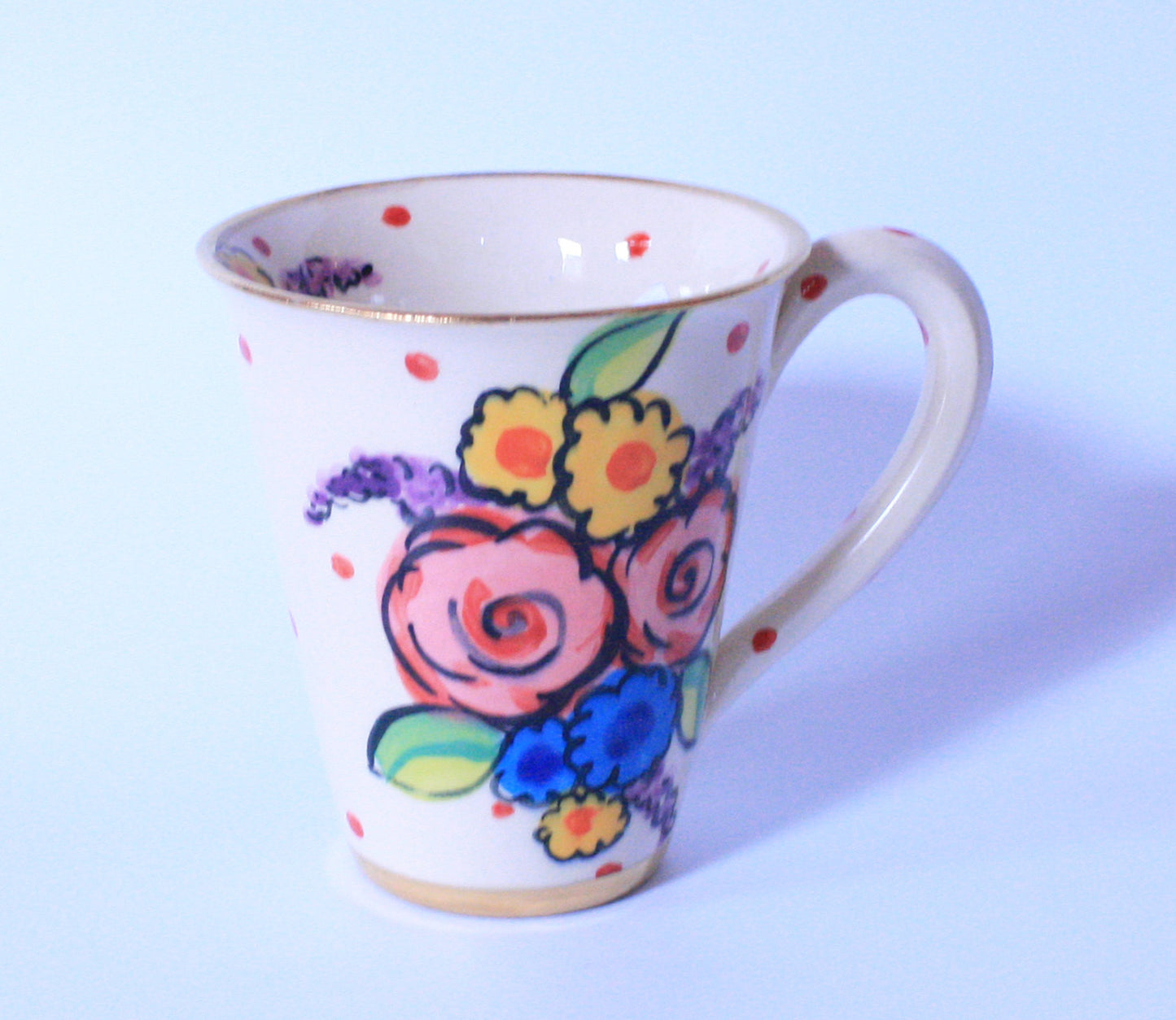 Large Mug Vintage Foral - MaryRoseYoung