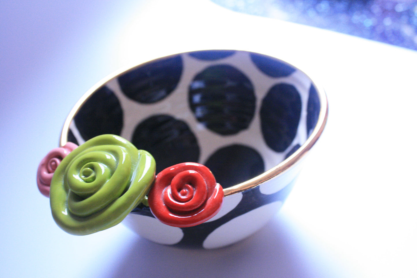 Noodle Bowl Big Black Dot - MaryRoseYoung