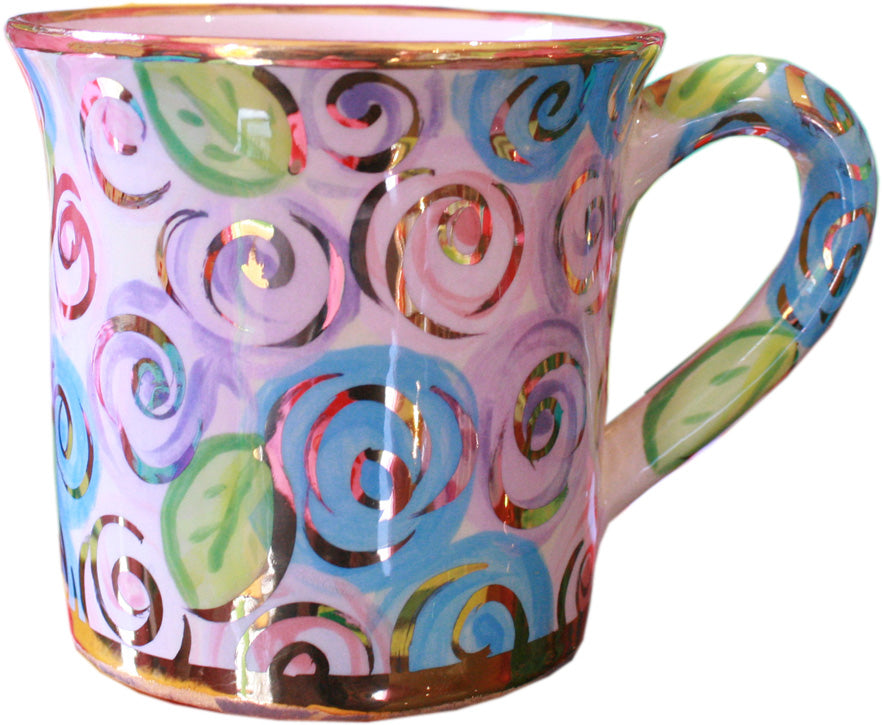 Large Mug Pale Block Rose - MaryRoseYoung