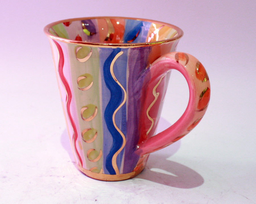 Large Mug Pale Pastel Stripes - MaryRoseYoung