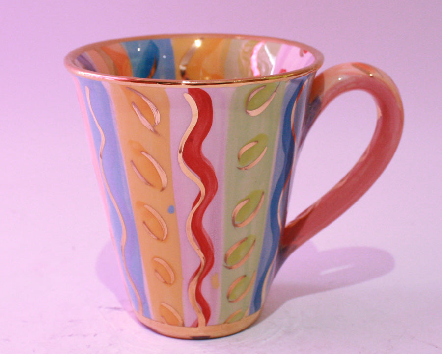 Large Mug Pale Pastel Stripes - MaryRoseYoung