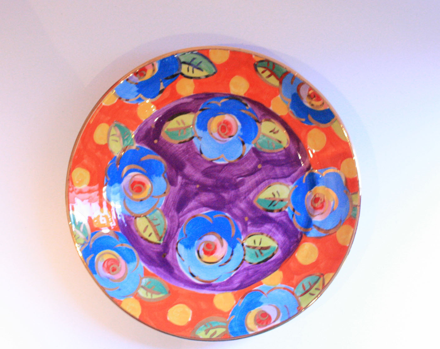 Dinner Plate Roses Purple and Dotty Orange - MaryRoseYoung