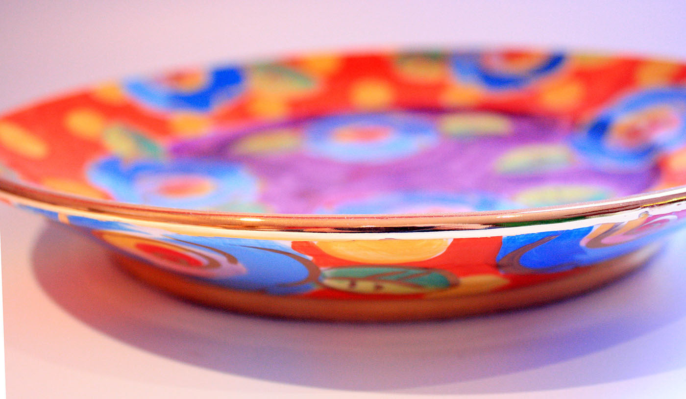 Dinner Plate Roses Purple and Dotty Orange - MaryRoseYoung