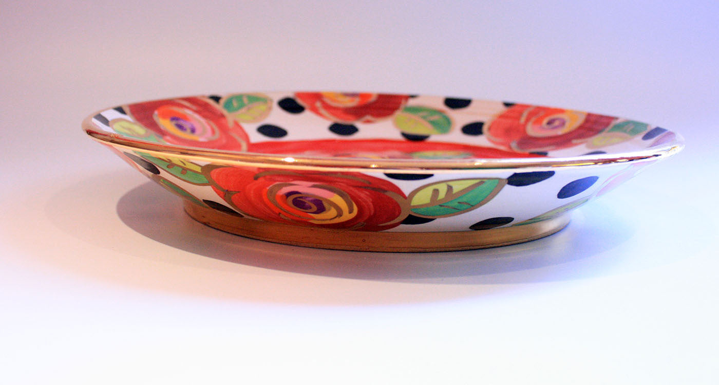 Dinner Plate Roses Red with Black Dots - MaryRoseYoung
