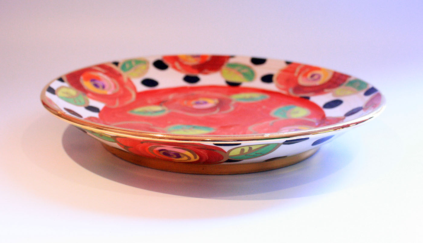 Dinner Plate Roses Red with Black Dots - MaryRoseYoung