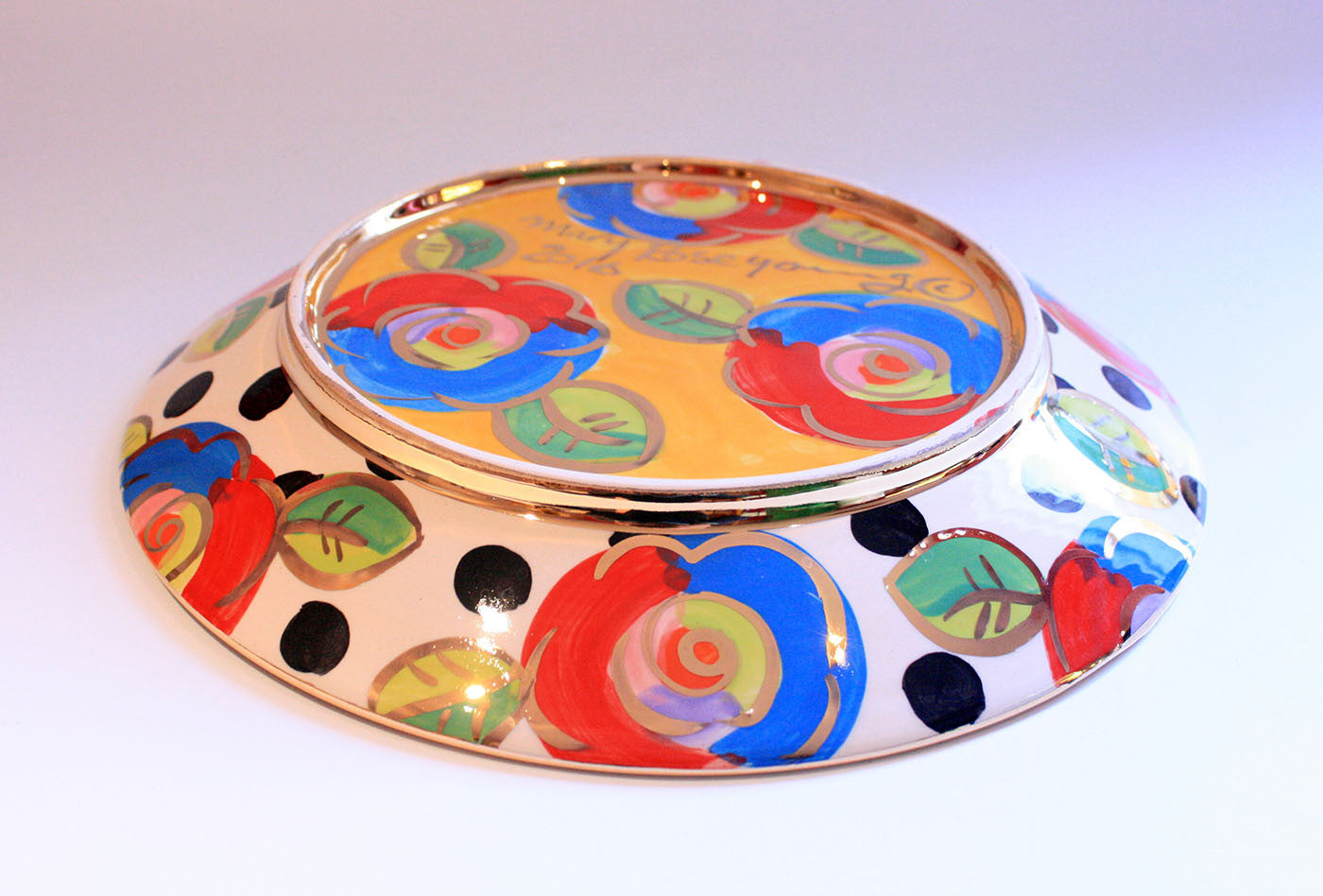 Dinner Plate Roses Yellow with Black Dots - MaryRoseYoung