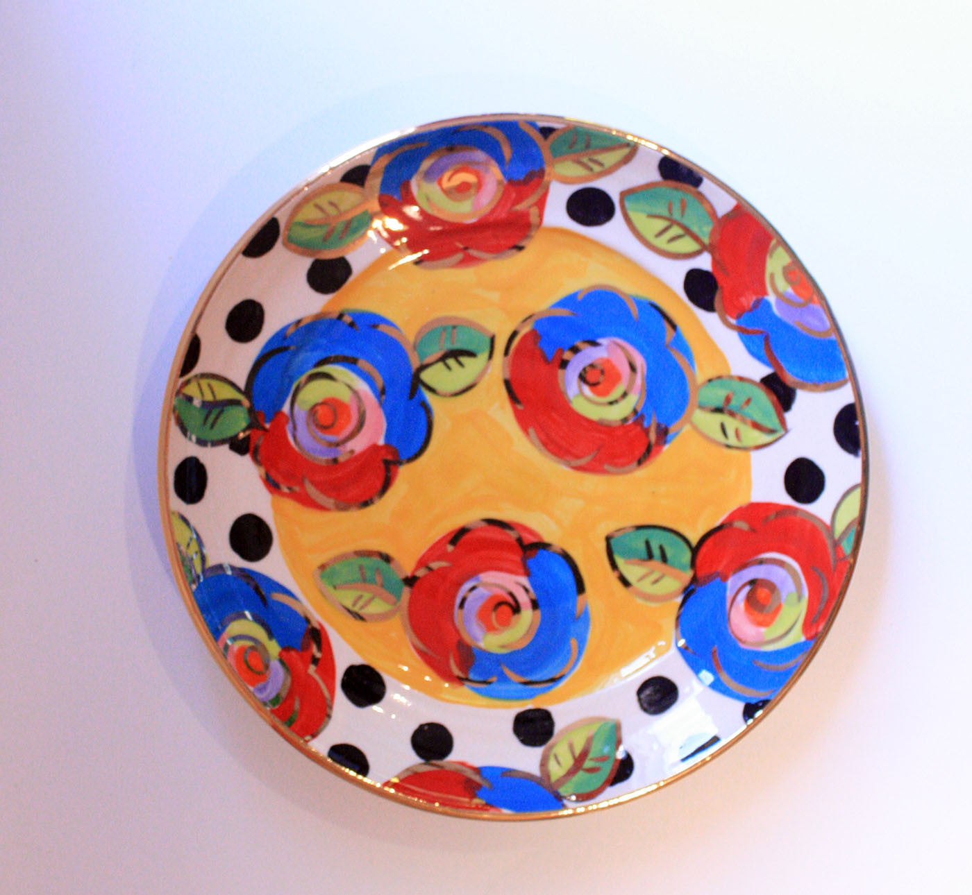 Dinner Plate Roses Yellow with Black Dots - MaryRoseYoung